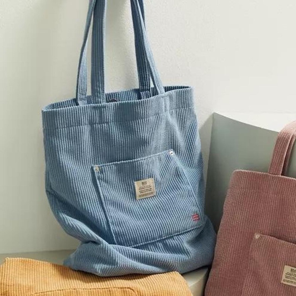 Urban Outfitters BDG Blue Corduroy Tote Bag